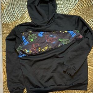 Black Graphic Hoodie for Children